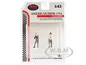 ""Race Day"" Two Diecast Figures Set 3 for 1/43 Scale Models by American Diorama