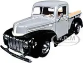 1942-47 Ford ""Jailbar"" Pickup Truck Gray and Black ""Timeless Legends"" Series 1/24 Diecast Model Car by Motormax