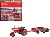 Farmall 460 Tractor Red with Disk ""Case Agriculture"" Series 1/64 Diecast Model by ERTL TOMY