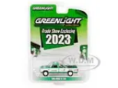 1990 Dodge D-350 Pickup Truck Green and White ""2023 GreenLight Trade Show Exclusive"" ""Hobby Exclusive"" Series 1/64 Diecast Model Car by Greenlight