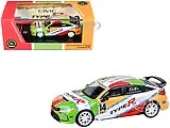 2023 Honda Civic Type R FL5 14 ""JACCS"" Livery 1/64 Diecast Model Car by Paragon Models