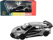 BMW i8 Liberty Walk Gray and Black ""LB Performance"" Series 1/64 Diecast Model Car by Paragon Models