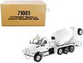 Kenworth T880 SFFA with McNeilus Bridgemaster Concrete Mixer White ""Transport Series"" 1/50 Diecast Model by Diecast Masters