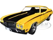 1970 Buick GSX Yellow with Black Stripes ""American Collectibles"" Series  1/18 Diecast Model Car by Sun Star