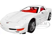 1997 Chevrolet Corvette C5 Coupe White with Red Interior ""Timeless Legends"" Series 1/24 Diecast Model Car by Motormax