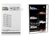 Showcase 12 Car Display Case Wall Mount with Black Back Panel ""Mijo Exclusives"" for 1/64 Scale Models