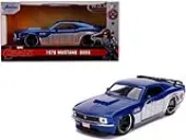 1970 Ford Mustang Boss Blue Metallic and Silver ""Winter Soldier"" ""Avengers"" ""Marvel"" Series 1/32 Diecast Model Car by Jada
