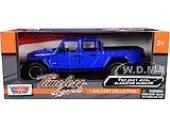 2021 Jeep Gladiator Rubicon (Open Top) Pickup Truck Blue 1/24-1/27 Diecast Model Car by Motormax
