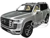 Toyota Land Cruiser Silver Metallic with Sun Roof 1/24 Diecast Model Car