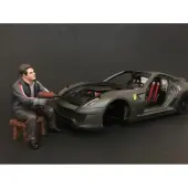 ""Chop Shop"" Mr. Lugnut with a Bench Figurine for 1/18 Scale Models by American Diorama