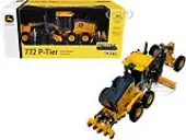 John Deere 772 P-Tier Motor Grader Yellow and Gray ""Prestige Collection"" 1/50 Diecast Model by ERTL TOMY