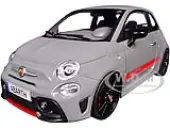 2022 Fiat 695 Abarth XSR Yamaha Record Gray with Red Stripes 1/18 Diecast Model Car by Solido