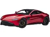 2019 Aston Martin Vantage RHD (Right Hand Drive) Hyper Red Metallic with Carbon Top 1/18 Model Car by Autoart