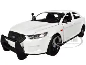 2013 Ford Police Interceptor Unmarked White ""Custom Builders Kit"" Series 1/24 Diecast Model Car by Motormax
