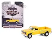 1982 Dodge Ram D-350 Dually Pickup Truck Construction Yellow ""Dually Drivers"" Series 15 1/64 Diecast Model Car by Greenlight