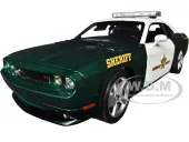 2009 Dodge Challenger R/T Green and White ""Broward County Sheriff"" Limited Edition to 252 pieces Worldwide 1/18 Diecast Model Car by ACME