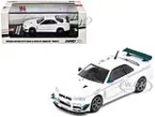 Nissan Skyline GT-R (R34) V-SPEC N1 RHD (Right Hand Drive) ""Tuned by Mines"" White 1/64 Diecast Model Car by Inno Models