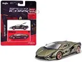 Lamborghini Sian FKP 37 Green Metallic ""Speed Icons"" Series 1/64 Diecast Model Car by Maisto