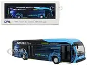 Nova Bus LFSe Electric Transit Bus ""Bring Life to Your City"" Black and Blue with Graphics 1/87 (HO) Diecast Model by Iconic Replicas