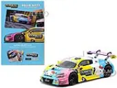 Audi R8 LMS GT3 Evo II 50 Adderly Fong ""Macau GP Cup - Hello Kitty 50th Anniversary"" ""FIA GT World Cup"" (2023) with Cards ""Hobby64"" Series 1/64 Dieca