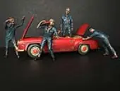 Zombie Mechanics 4 Piece Figurine Set ""Got Zombies"" for 1/18 Scale Models by American Diorama