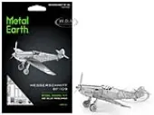 Model Kit Messerschmitt BF-109 Fighter Aircraft ""German Luftwaffe"" (Moderate Difficulty) Steel Model by Metal Earth