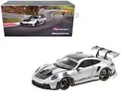 2023 Porsche 911 (992) GT3 RS ""Weissach Package"" Silver Metallic Limited Edition to 333 pieces Worldwide 1/18 Diecast Model Car by Minichamps
