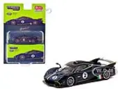 Pagani Huayra R 2 Blu Avio Blue Metallic with Black Top ""Global64"" Series 1/64 Diecast Model by Tarmac Works