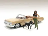 ""Lowriderz"" Figurine IV and a Dog for 1/18 Scale Models by American Diorama