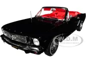 1964 1/2 Ford Mustang Convertible Raven Black with Red Interior ""American Muscle"" Series 1/18 Diecast Model Car by Auto World