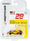 Dallara IndyCar 28 Ryan Hunter-Reay ""DHL"" Andretti Autosport ""NTT IndyCar Series"" (2021) 1/64 Diecast Model Car by Greenlight