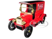 1917 Ford Model T Cargo Van ""Coca-Cola"" Red with Black Top 1/24 Diecast Model Car by Motor City Classics