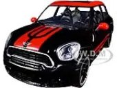 Mini Cooper S Countryman with Travel Trailer Black and Red ""City Classics"" Series 1/24 Diecast Model Car by Motormax
