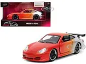 Porsche 911 GT3 RS Matt Orange and Silver Metallic ""Pink Slips"" Series 1/32 Diecast Model Car by Jada