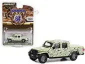 2022 Jeep Gladiator Pickup Truck ""U.S. Army"" Military-Spec Camouflage ""Battalion 64"" Series 3 1/64 Diecast Model Car by Greenlight
