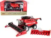 Case IH Axial-Flow 7150 Combine Red with Grain and Corn Heads ""Prestige Collection"" Series 1/64 Diecast Model by ERTL TOMY