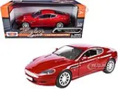 Aston Martin DB9 Coupe Red ""Timeless Legends"" 1/24 Diecast Model Car by Motormax