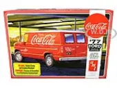 Skill 3 Model Kit 1977 Ford Delivery Van with 2 Bottles Crates and Vending Machine ""Coca-Cola"" 1/25 Scale Model by AMT