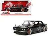 1973 Datsun 510 Black with Gold Wheels ""JDM Tuners"" Series 1/24 Diecast Model Car by Jada