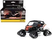 Can-Am Maverick X3 X RS Turbo RR Winter Version Chalk Gray and Magma Red with Driver Figure 1/32 Diecast Model by BRP Models