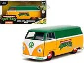 1961 Volkswagen Bus ""Teenage Mutant Ninja Turtles"" Green and Yellow with White Interior ""Hollywood Rides"" Series 1/32 Diecast Model Car by Jada
