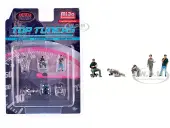 ""Top Tuners"" 6 piece Diecast Figure Set (5 Figures 1 Chair) Limited Edition for 1/64 Scale Models by American Diorama