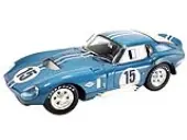 1964 Shelby Cobra Daytona Coupe 15 ""Dan Gurney for President"" Blue Metallic with White Stripes 1/18 Diecast Model Car by ACME