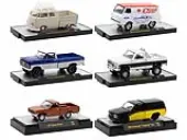 ""Auto-Thentics"" 6 piece Set Release 93 IN DISPLAY CASES Limited Edition 1/64 Diecast Model Cars by M2 Machines