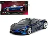 McLaren 720S Blue Metallic with Black Top ""Pink Slips"" Series 1/32 Diecast Model Car by Jada