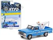 1979 Ford F-250 Tow Truck with Drop-In Tow Hook Blue with White Top ""New York City Police Dept."" (NYPD) ""Hobby Exclusive"" 1/64 Diecast Model Car by G