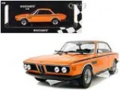 1971 BMW 3.0 CSL Orange with Black Stripes Limited Edition to 600 pieces Worldwide 1/18 Diecast Model Car by Minichamps