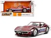 1969 Chevrolet Corvette Stingray ZL1 Red Metallic with Stars and Stripes Graphics ""Bigtime Muscle"" Series 1/24 Diecast Model Car by Jada