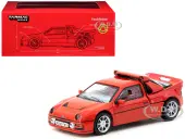 Ford RS200 Red ""Hobby64"" Series 1/64 Diecast Model Car by Tarmac Works