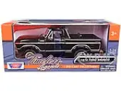 1978 Ford Bronco Custom (Open Top) Black ""Timeless Legends"" Series 1/24 Diecast Model Car by Motormax
